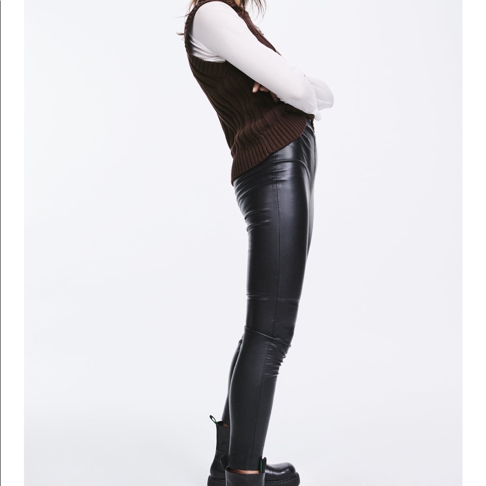 Zara Hi rise leather jegging